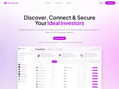 AI-Driven Investor Outreach & CRM Platform — QuickFunds.ai
