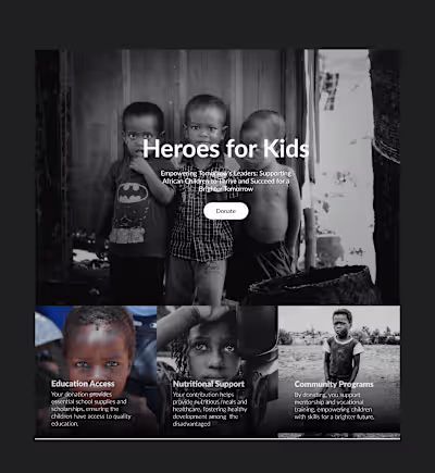 Charity Website Design