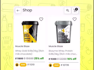 Custom UI Implementation for a Fitness App