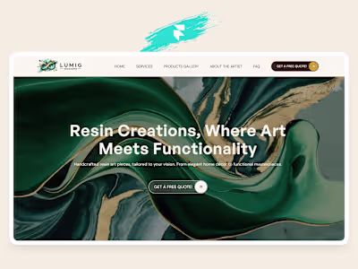 LumiG Designs - Resin Art Website