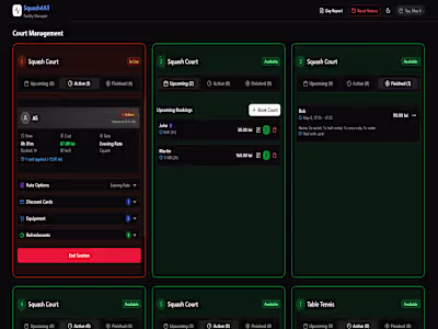 Advanced Court Booking & Management System for Sports Facilities