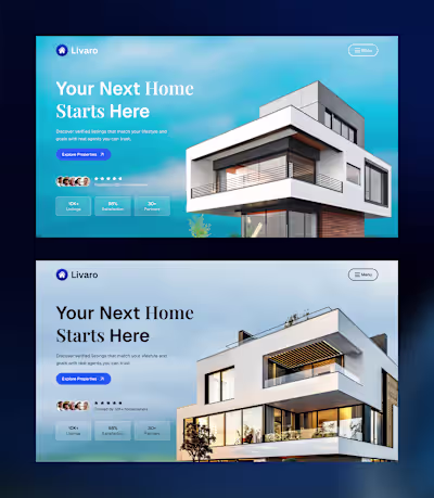 For my upcoming @framer Real Estate Template Hero section, W...