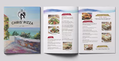 Chris' Pizza Menu Design