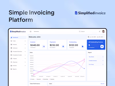 Invoicing SaaS Dashboard Redesign - SimplifiedInvoice 