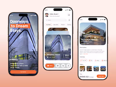 Luxury Hotel Booking Mobile App Design