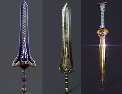 Game Cold Weapon Modeling