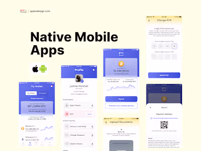 Mobile App UI Design for a Lending Platform - FinTech, Web3