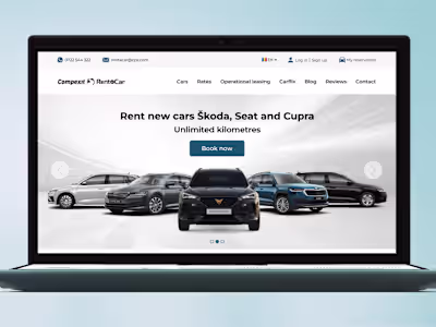 Car Rental -  Website Redesign
