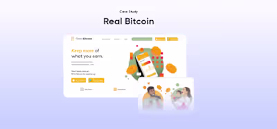 Real Bitcoin App Design, Web, Branding & Content Writing
