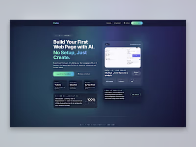 New landing page design for a back burner project from the s...
