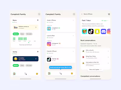 Parental Controls App Design