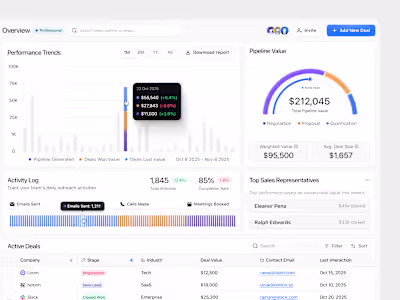 Vault - CRM Dashboard