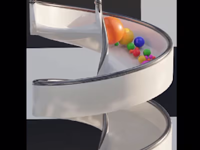Spiral Tower ball 3D Animation
