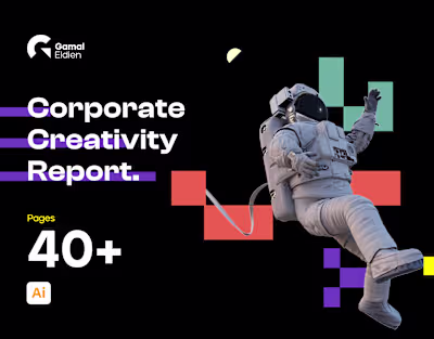 Creativity Report | Black & Yellow Pixel Style