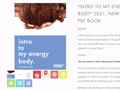 "Intro to your Energy Body" ebook, samples.