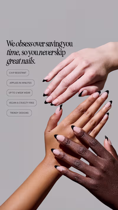 Static ad creatives designed to