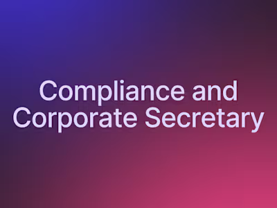 Compliance and Corporate Secretary