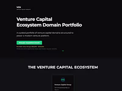 Venture capital website designed to