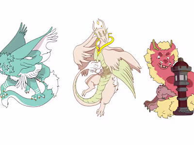 Dragon Chacter Designs for a client  