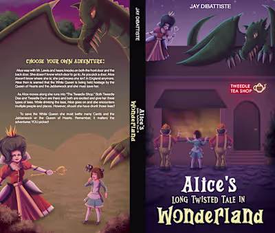 Book cover - Alice's Long Twisted Tale in Wonderland :: Behance