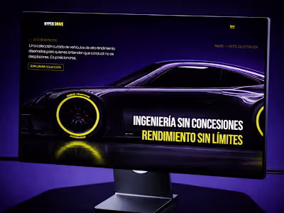 Automotive Website Design and Development for HyperDrive