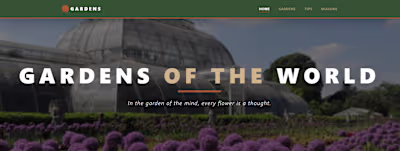 Gardens of the World: Full-Stack Web App