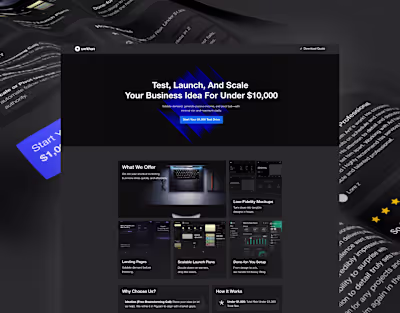 Dark Theme Business Landing Page