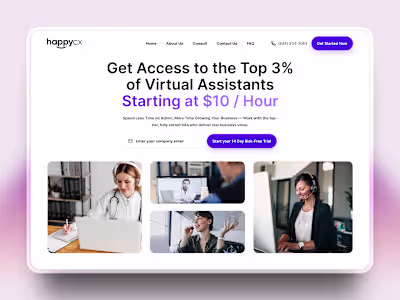 Happycx Marketing Landing Page