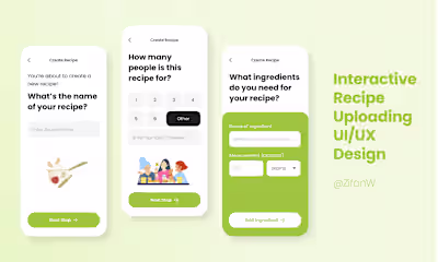 Interactive Recipe Upload Mobile App