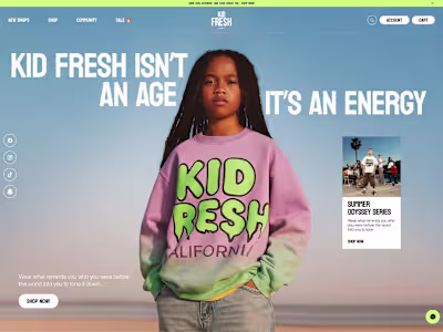 Kids Fresh - Homepage Design