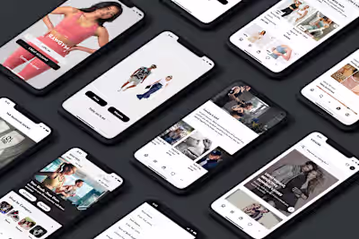 Gym fashion Mobile app Ui design