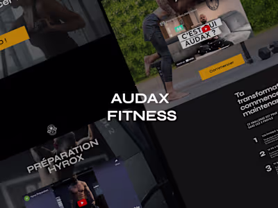 Audax Fitness - Web Design in Showit
