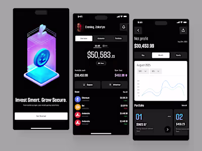 Investment Portfolio Mobile App Design