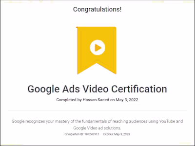 Video Ads Certification