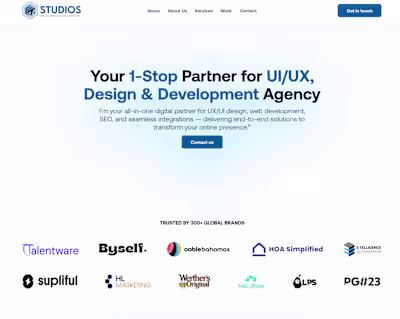 Redesign the hero section for my agency website, see how it ...