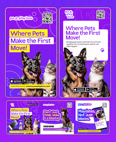 PET DATING APP SOCIAL MEDIA DESIGNS