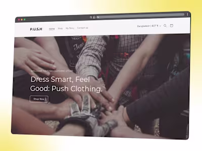 [ Shopify Website ] Push Clothing