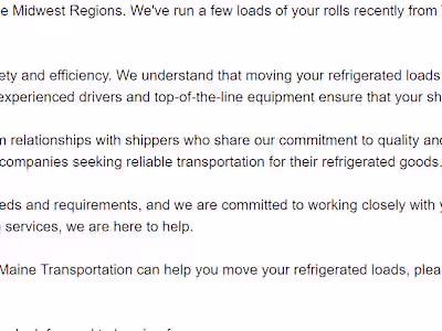 Write Emails For Trucking Company