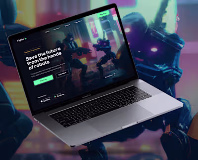 Game landing page - Fighter X