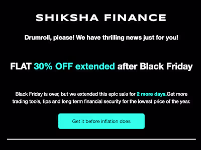 Extended Black Friday promotional offer