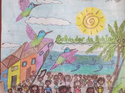 Drawing of Salvador da Bahia, Brasil