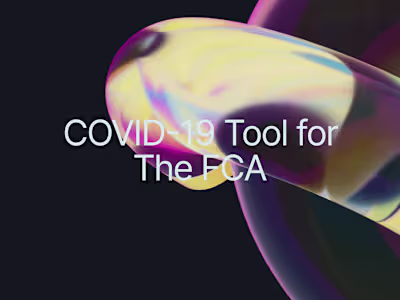 COVID-19 Calculator Tool for the Financial Conduct Authority