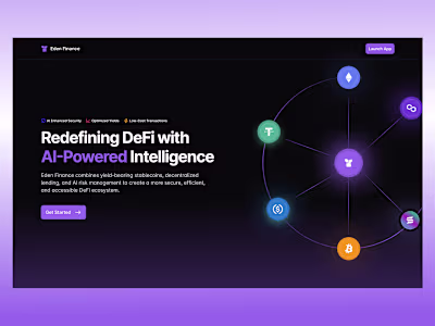 Eden Finance Website Design -DeFi