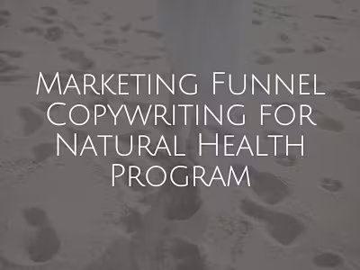 Marketing Funnel Strategy & Copywriting for Wellness Company