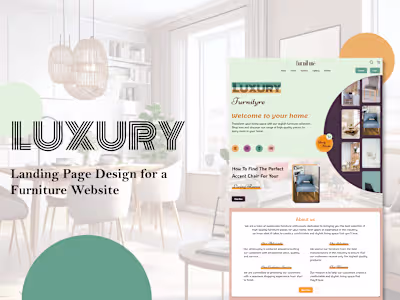 FURNITURE - Landing Page Design