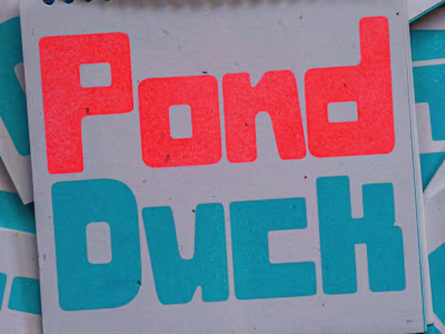 Pond Duck Zine: A Font Showcase