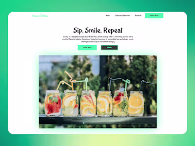 Breeze🧋Boba | Boba Shop Website :: Behance