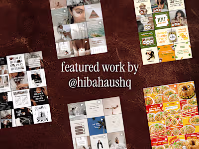 Content Plan and Creation (Wellness, Personal Brand, Food, B2B)