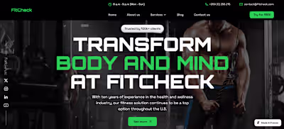 FitCheck - Fitness Website