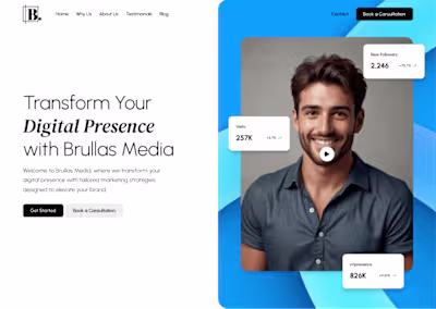 Case Study: Brullas Media's High-Converting SMMA Website Design
